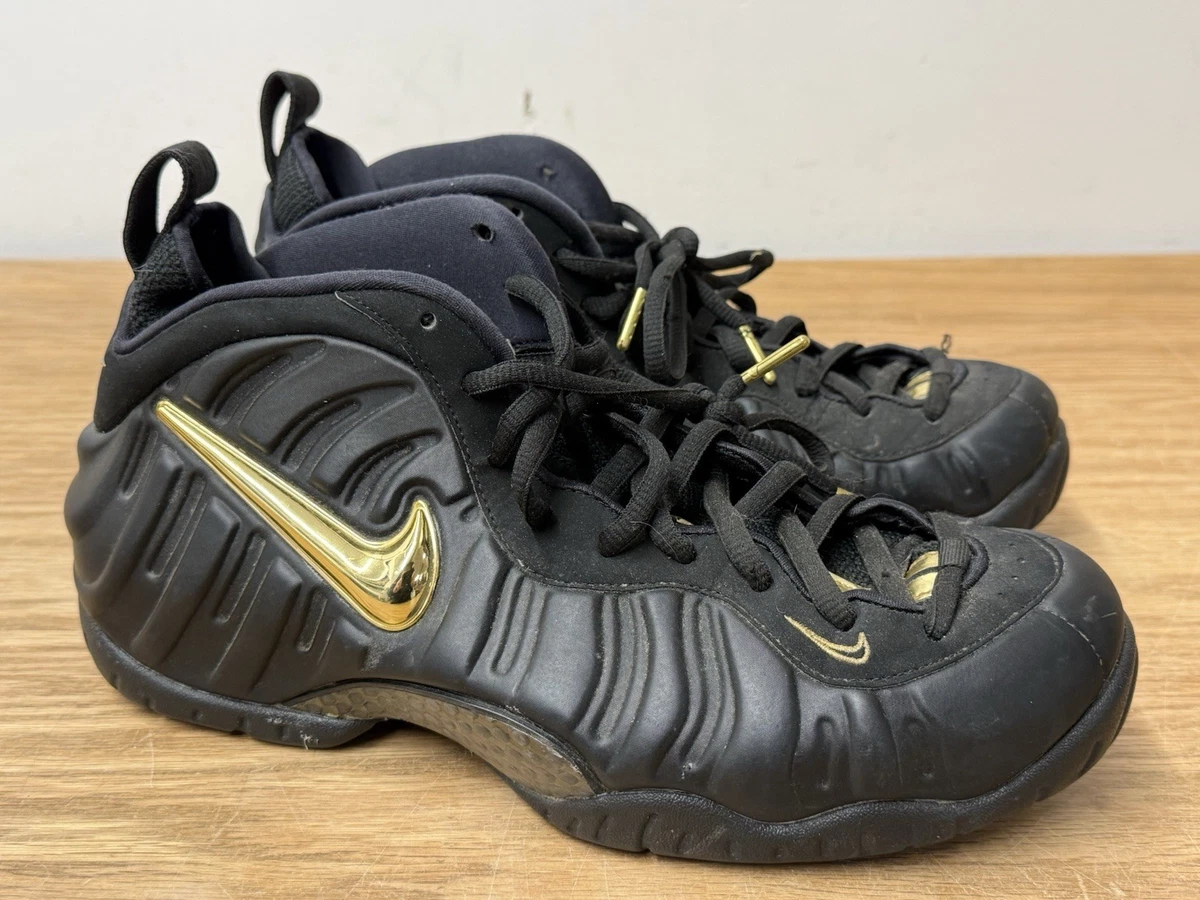 %Nike Air Foamposite Pro Men Size 7.5 Black Metallic Gold 624041-009 A13 Nike Air Foamposite Pro Black Metallic Gold | eBay main image 3
