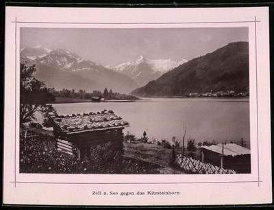 Photographic Light Print Zell am See, Town View with Lake View against the Kitzstein 
