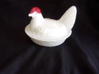 Vintage Westmoreland Hen on Nest, Milk Glass HON