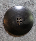 Large Vintage Antique Pressed Horn Carved Picture Button HEARTS 1-3/4" Inch — photo 3