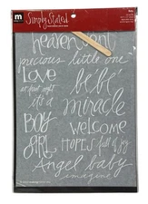 Making Memories Rub-on Baby Words Titles, 23 White Words Scrapbook Papercrafts