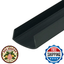 Outwater Plastics Black 1" Styrene Plastic U-Channel/C-Channel 36 Inch Lengths