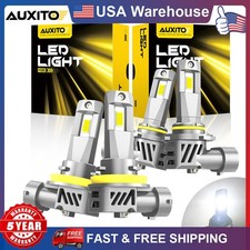 AUXITO H11 + 9005 LED Headlights Kit Hi Lo Beam Bulbs Super Bright White 80000LM
