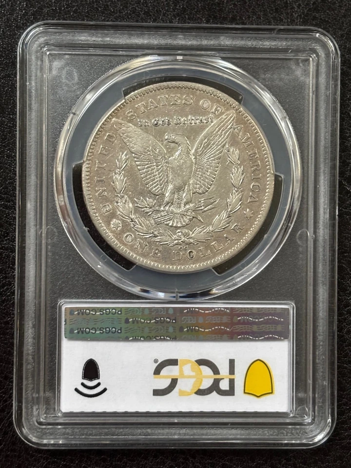 Beautiful Rainbow Edge Toning-1878 CC Morgan Silver Dollar PCGS VF30-GOLD SHIELD - Image 3 of 4