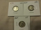 THREE SILVER DIMES-SCRAP SILVER- AS SHOWN-3 ROOSEVELT DIMES--FREE SHIP
