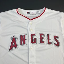 Majestic Los Angeles Angels Jersey Youth Medium 10/12 White MLB Blank Back