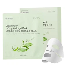 OHMYPURE Vegan Mucin Lifting Hydrogel Collagen Face Mask 4+1 ea Ultimate Hydr...