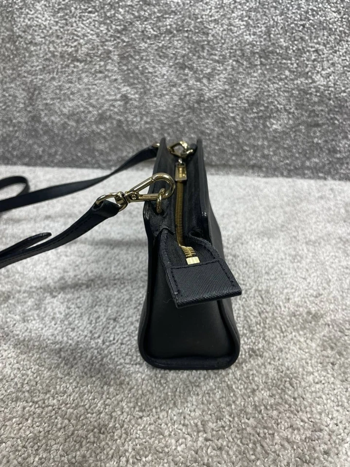 Сумки Michael Kors Mini Selma черные кожаные съемные регулируемый ремень через плечо - Изображение 3 из 4