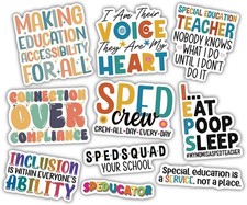 10pcs Special Education Sticker Inclusion Accessibility Quote SPED Teacher Gift