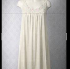 Vintage Shadowline Nightgown Large Embroidered Roses