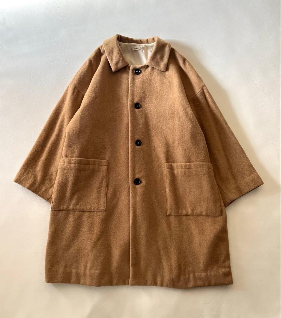 ICHI Antiquites Cashmere blend Camel Mossa coat Near MINT