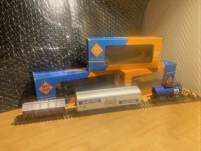 wagon roco ho lot de 3 wagons (4340E)-(4337E)-(4313)