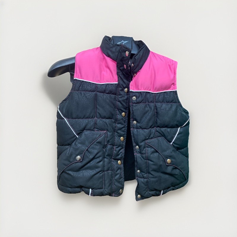Cowgirl Hardware USA Girls Puffer Vest Size Large Western Wear Jacket Youth