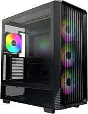 X5- ATX Mid-Tower Gaming PC Case, High Airflow, 3X 140mm and 1x 120mm ARGB Fans