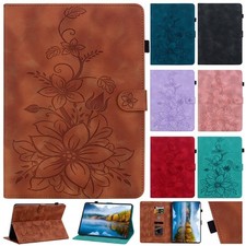 For iPad 5 6 7 8 9 10th Gen Air Pro Mini Case Flower Leather Shockproof Cover