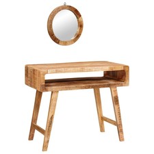 Dressing Table with Storage with Mirror Brown Modern Vanity Bedroom  vidaXL