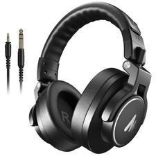 Professional Studio Monitor Headphones, 50mm Driver, Black