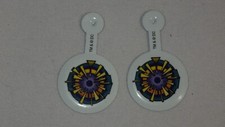 Two (2) DC Zero Hour Crisis in Time Metal Fold Over Tab Buttons Pins