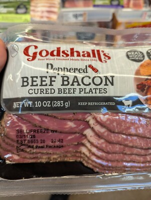 Godshall's Peppered Beef Bacon 10 Oz (6 Pack)