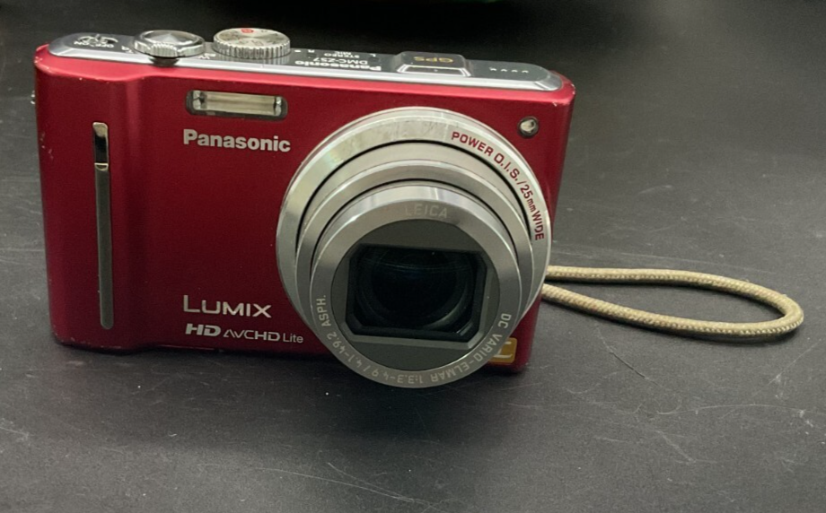 Red Panasonic Lumix HD AvCHD Lite DMC-ZS7 12x Optical Zoom Camera