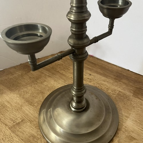 Pottery Barn Heavy Pewter 6 Arm Floor Candelabra 25” - Picture 7 of 13