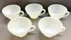 Set of 5 Vtg Milk Glass Harvest Grape Design Punch Bowl Cups Anchor Hocking New