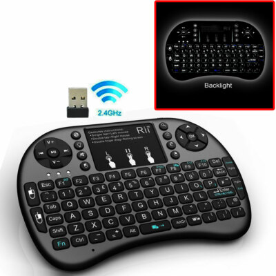 Rii i8+ 2.4GHz Mini Wireless Backlit Touchpad Keyboard w/ Mouse Free Shipping US