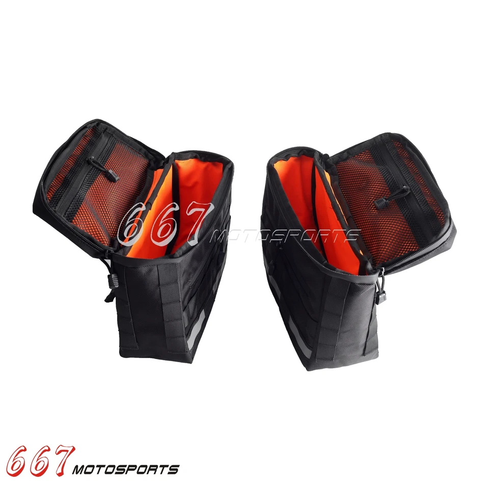 Alforja ajustable estilo club para Harley Sportster Dyna Softail Street Bob Foto 4 de 4