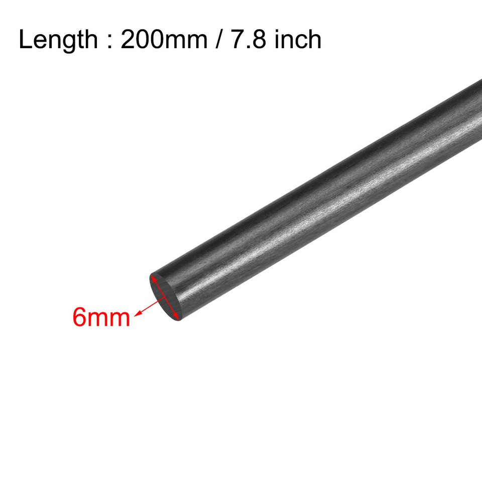 Tubo De Fibra De Carbono 4x6x200mm QUARKZMAN - Superficie Mate, Para Drones RC, Aviones Y Manualidades