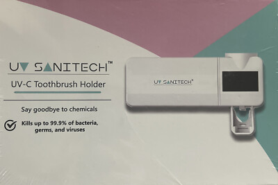 Toothbrush Sanitizer, UV Toothbrush Holder for Electric/Reg Toothpaste Dispenser