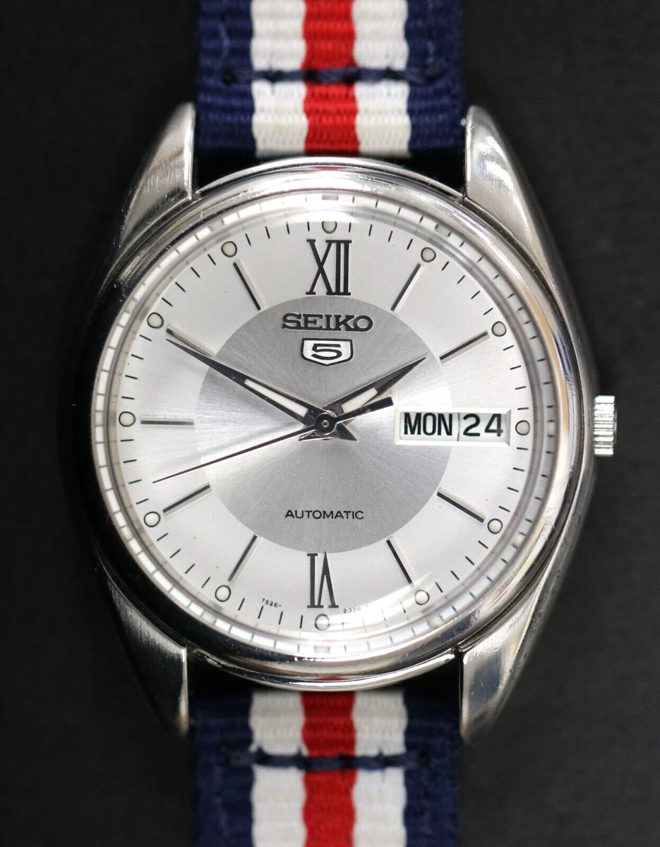 Seiko day date silver clearance