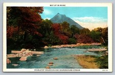 Postcard Maine Doubletop Mountain Sourdnahunk Stream c. 1920s Unposted M461