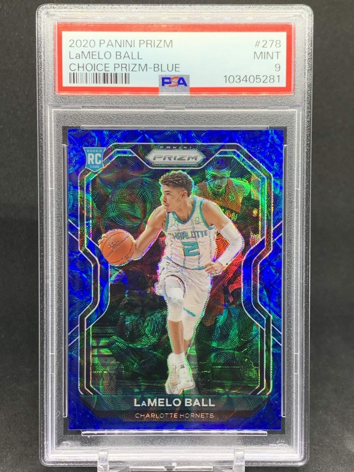 2020-21 Panini Prizm Lamelo Ball Rc #278 Choice Blue Prizms /49 PSA 9 Rare
