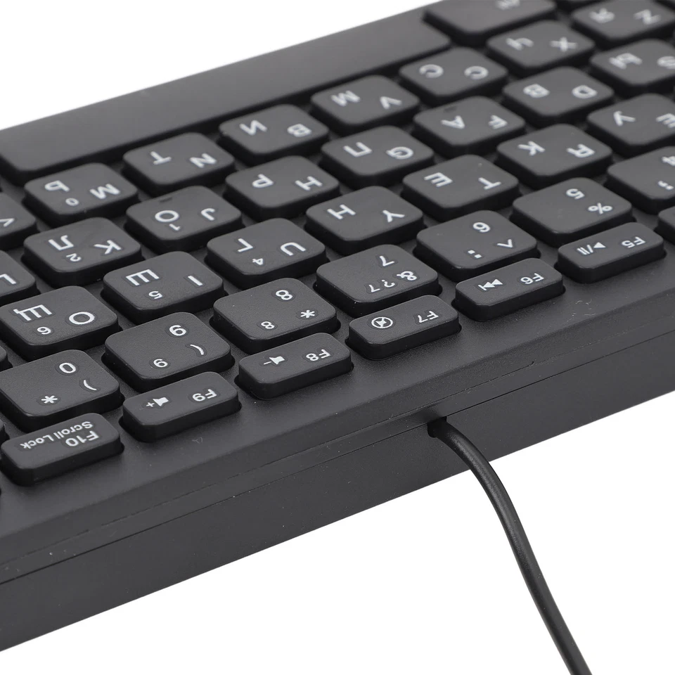 78 Key Ultra Slim Language Keyboard USB Wired Compact Keyboard With Ergonomi BST - Image 2 of 4