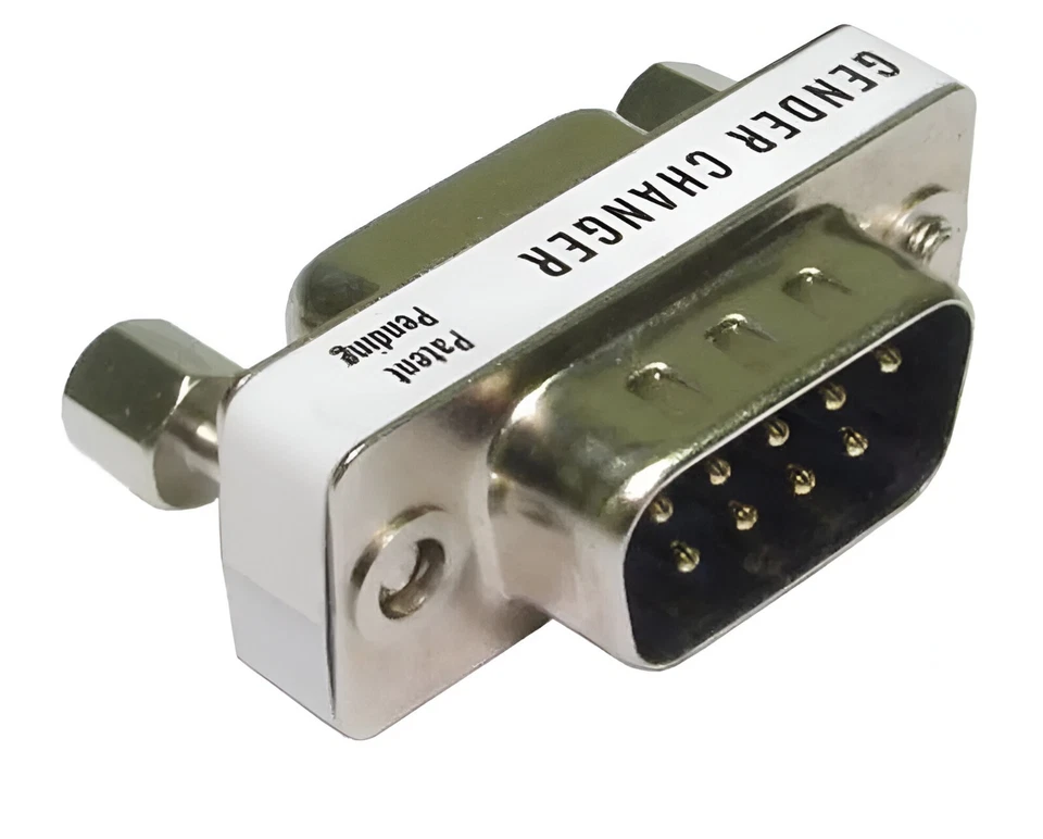 Metal 9 Pin Serial RS232 Adapter Male to Male Coupler Gender Changer SLIMLINE - Image 3 of 3