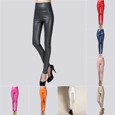 Tight Pants Elastic Outer Wear PU Leather High Waist Velvet Thick Leggings