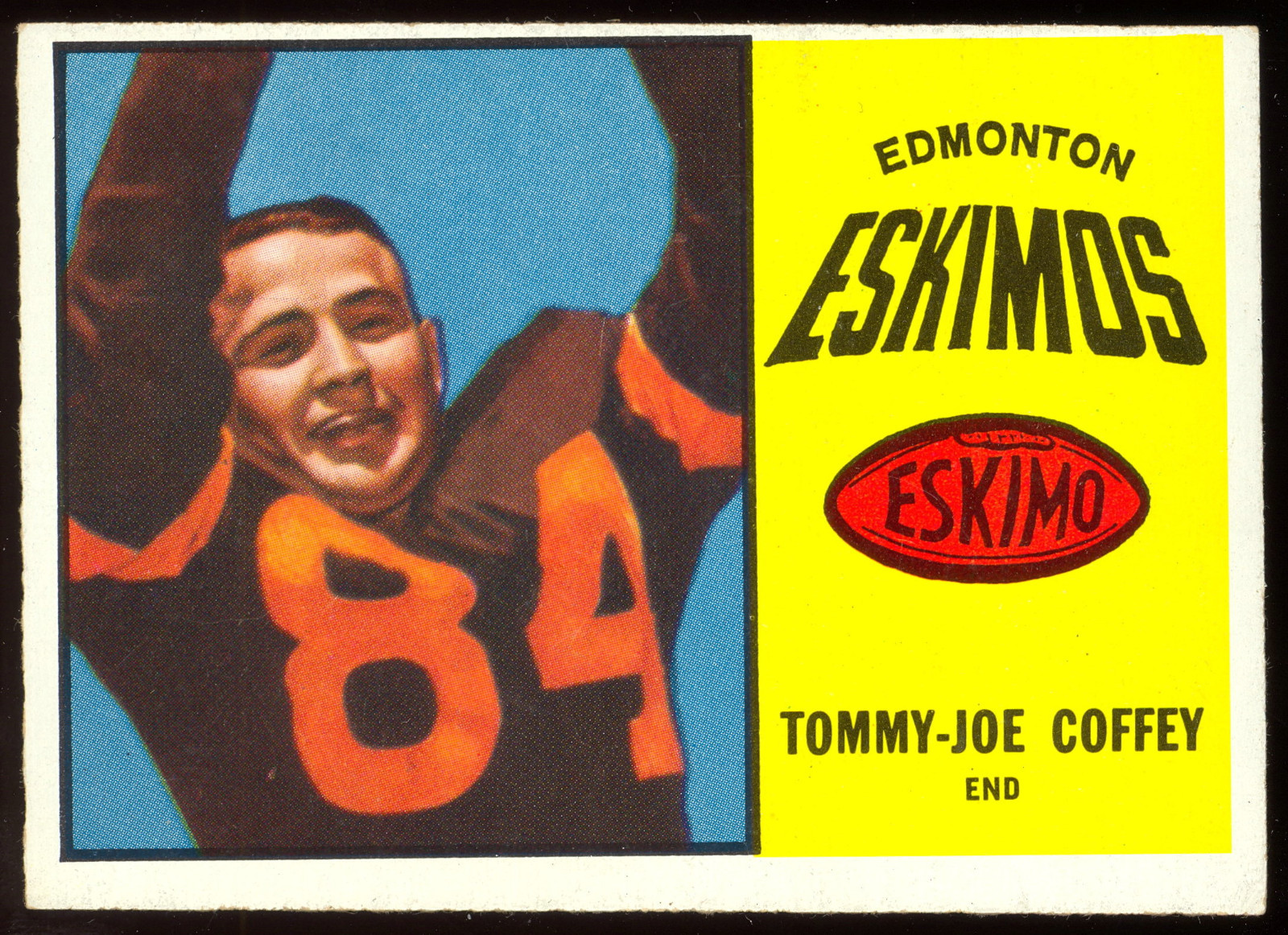Tommy Joe Coffey #21 Football Cards 1964 Topps CFL trading card — raw and PSA graded price guide