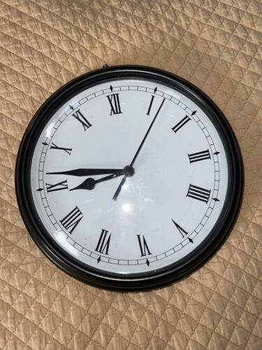 Large 9" Pottery Barn Pocket Watch Wall Clock Roman Numerals Made In Taiwan Flaw - Picture 1 of 5