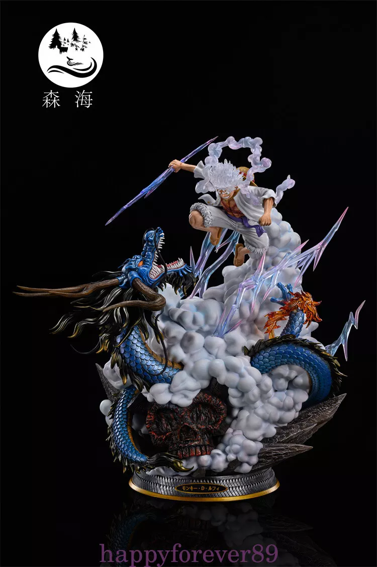 SH Studio One Piece Gear 5 Nika Monkey Luffy VS Kaido Resin LED Statue  Preorder