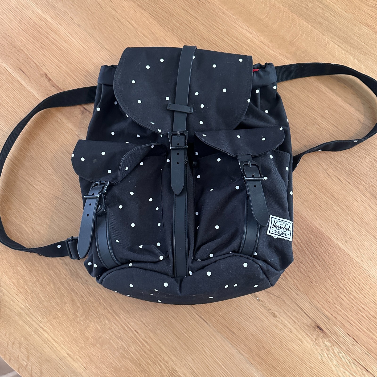 Herschel Dawson Small Black Polka Dot Backpack