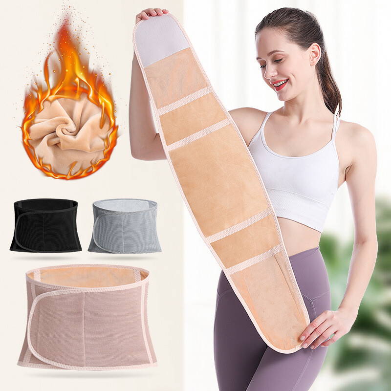Mujeres Invierno Grueso Cintura Calentador Lumbar Soporte Cinturón Cálido Protector Abdominal