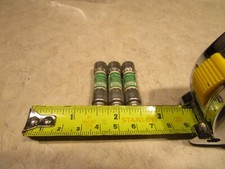 LOT OF 3 BUSSMANN TRON FNQ-R-3/10, 3/10A, 600V TIME DELAY FUSES, T0171