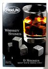 FineLife Whiskey Stones Reusable Set of 9 Chilling Stones/Muslin Pouch New Other