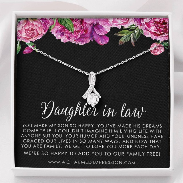 Daughter-In-Law Gift Necklace: Wedding Gift Jewelry From Mother-In Law Gift fo Daughter-In-Law Gift Necklace: Wedding Gift Jewelry From Mother-In Law Gift fo