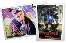 Justin Bieber / Iron Man 3 Robert Downey Jr. two-sided magazine poster A3 16x11