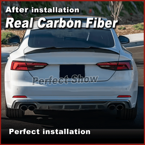 Carbon Heckspoiler Kofferraum Spoiler Flügel Lippe für Audi A5 S5 RS5 Coupe 17UP - Picture 4 of 13