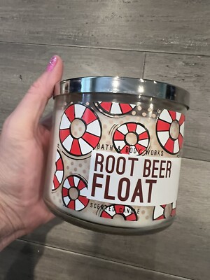 Bath & Body Works Root Beer Float 3 Wick Candle New