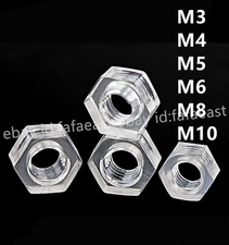 Transparent Plastic Hexagon Nuts Hex Nuts M3 M4 M5 M6 M8 M10