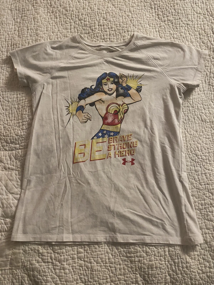 expedición su Chispa  chispear Under Armour Wonder Woman Heat Gear T-Shirt, Size: Youth Large | eBay