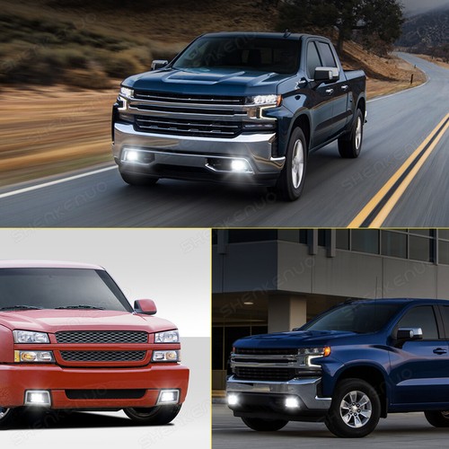 Luces antiniebla LED 2 piezas luces de parachoques DRL para Chevy Silverado 2003 2004 2005 2006 - Imagen 9 de 16